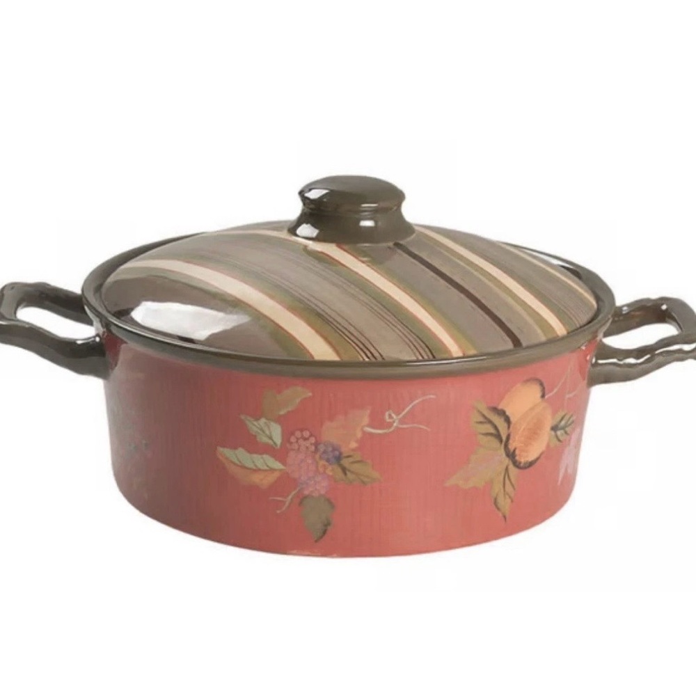 Retired Tracy Porter Octavia Hill Garden Collection 2Qt Round Covered Casserole